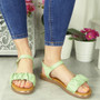 LIYAT  Green Summer Fashion Sandals Flat Shoes 