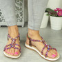 RUKIA Multi Summer Elastic Strappy Sandals 