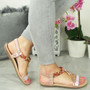 RYLI Champagne Summer Bling Strappy Sandals