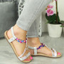 RYLI Silver Summer Bling Strappy Sandals
