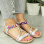 RYLI Silver Summer Bling Strappy Sandals
