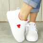  NURAH White-Red Trainers Sneakers Gym Shoes 