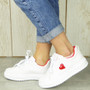  NURAH White-Red Trainers Sneakers Gym Shoes 