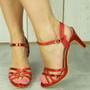 CALEY Red Bridal Party Going Out Sandals  