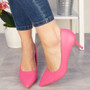 KATARINA Fuchsia Pointed Casual Stiletto Heels 