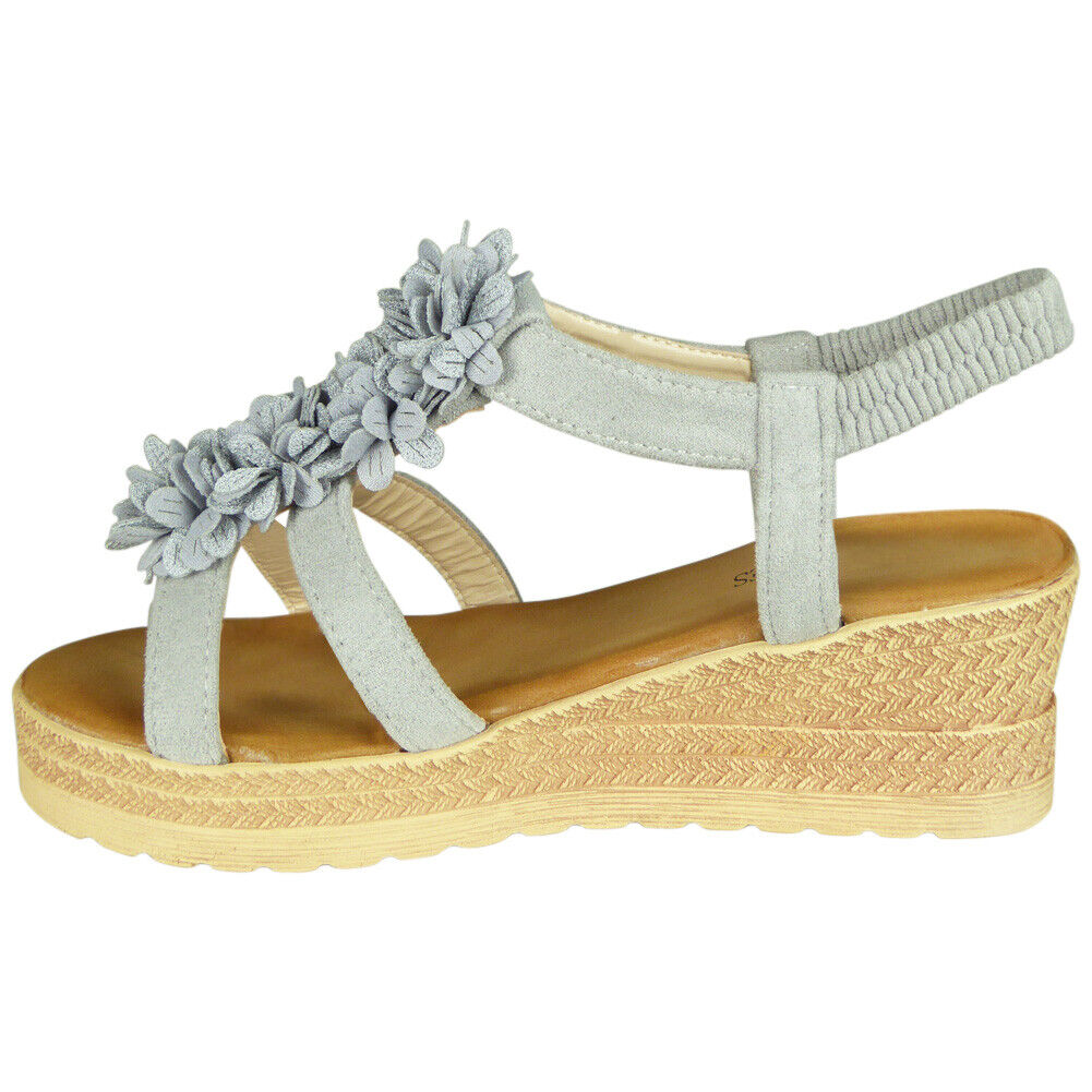 HARLIN Camel Strappy Tie Up Wedges Sandals