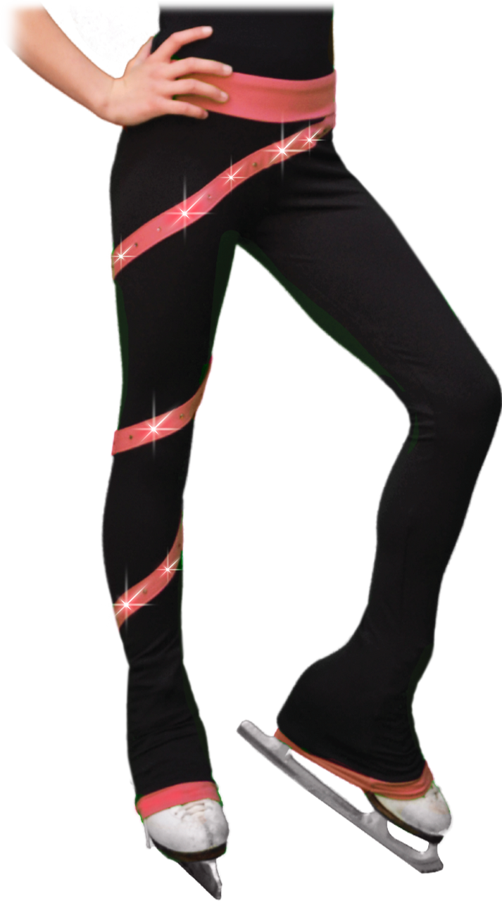 PS106P Elite Polartec Spiral Fleece Figure Skating Pants with Crystals