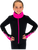 JS883P Contrast Elite Polartec Spiral Fleece Figure Skating Jacket with Thumb Holes & Crystals