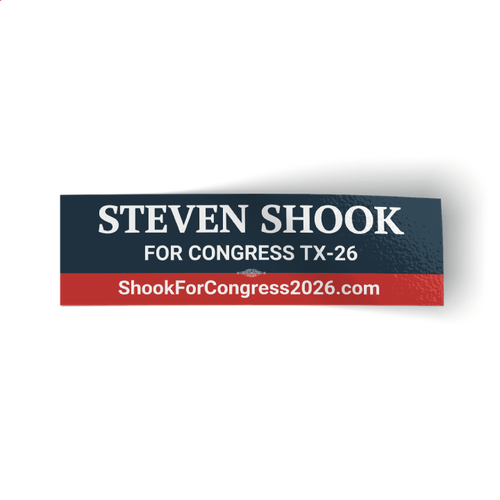 Steven Shook (10" x 2.9" Vinyl Sticker)