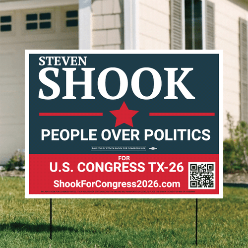 Steven Shook (24" x 18" Coroplast Yard Sign)