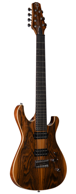 Teton R1660ZI-7 Solid Body Electdric, Ziricote Top, Mahogany Body, 5 Piece Tung Oil Neck, Ceramic 8 Humbuckers, Locking Tuning Machines Comes With Case