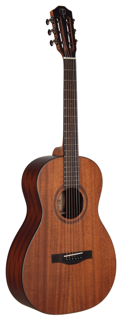 Teton STP103ENT Acoustic Parlor. Solid Mahogany Top, Mahogany Back/Sides, Fishman Sonitone, Matte, Natural