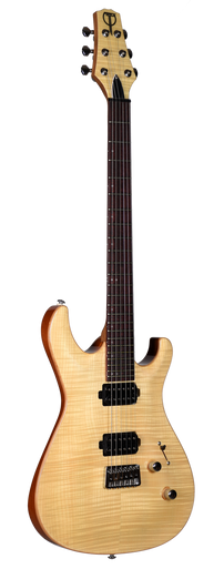 Teton R1630FM Solid Body Electric, Flame Maple Top, Mahogany Body, 5 Piece Tung Oil Neck, Ceramic 8 Humbuckers, Locking Tuning Machines Comes With Case