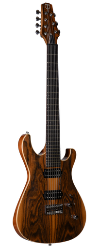 Teton R1660ZI-7 Solid Body Electdric, Ziricote Top, Mahogany Body, 5 Piece Tung Oil Neck, Ceramic 8 Humbuckers, Locking Tuning Machines Comes With Case