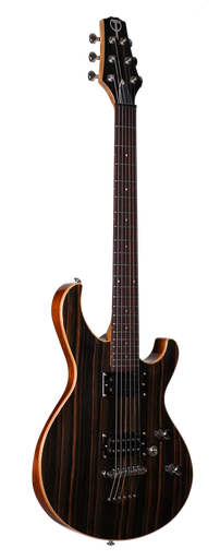 Teton M1680EB Solid Body Electric, Macassar Ebony Top, Mahogany Body, 5 Piece Tung Oil Neck, Alnico-V Humbuckers Comes With Case