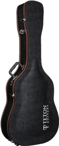 Teton TAF-1 Hardshell Dreadnought Guitar Case With Silver Teton Logo Fits Dreadnought and Auditorium Guitars