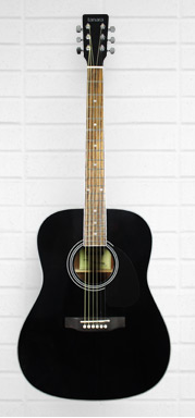 Tanara TSD100BK Full Size Dreadnought Acoustic Guitar Black