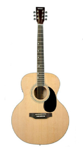 Tanara TGC120ENT Grand Concert Acoustic Guitar Natural 3-Band Eq