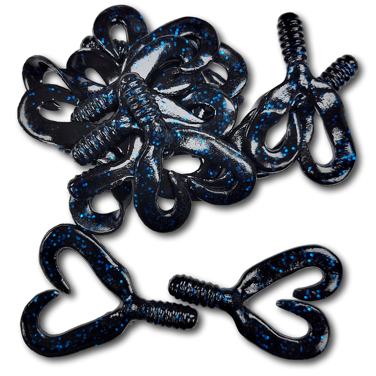 So Good Baits 4" Hand Poured "Dual Tail Grub" Soft Plastic Bait