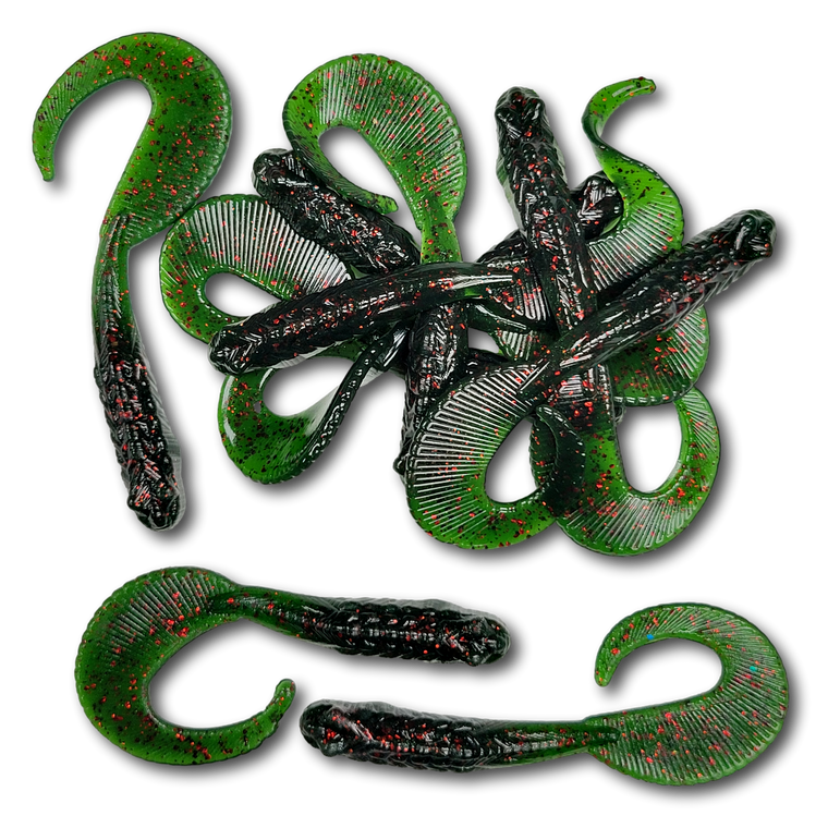 So Good Baits 5" Hand Poured "Single Tail Grub" Soft Plastic Bait