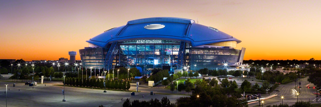 AT&T Stadium at Twilight Oversized NFL Panorama - Dallas Cowboys