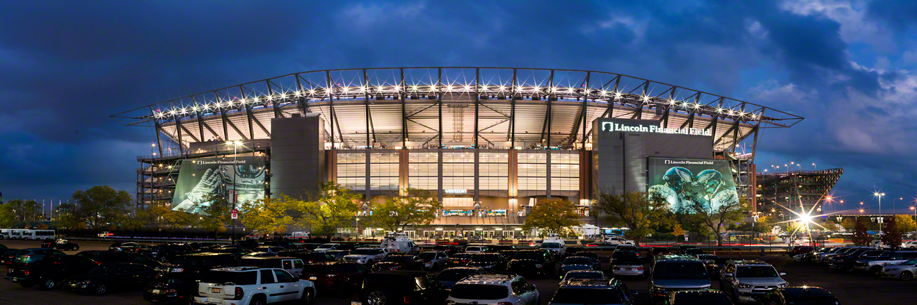 Philadelphia Eagles Oversized NFL Panorama - Lincoln Financial Field at Night