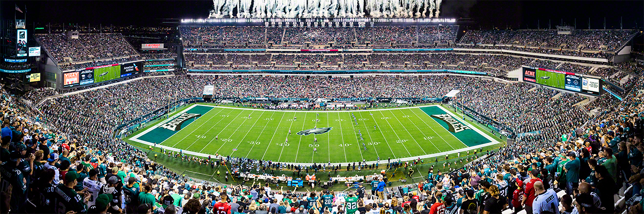 Philadelphia Eagles Panoramic Poster - Lincoln Financial Field NFL Wall  Decor