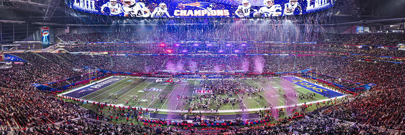 2019 Super Bowl LIII Victory Celebration Oversized Panoramic Picture - New England Patriots