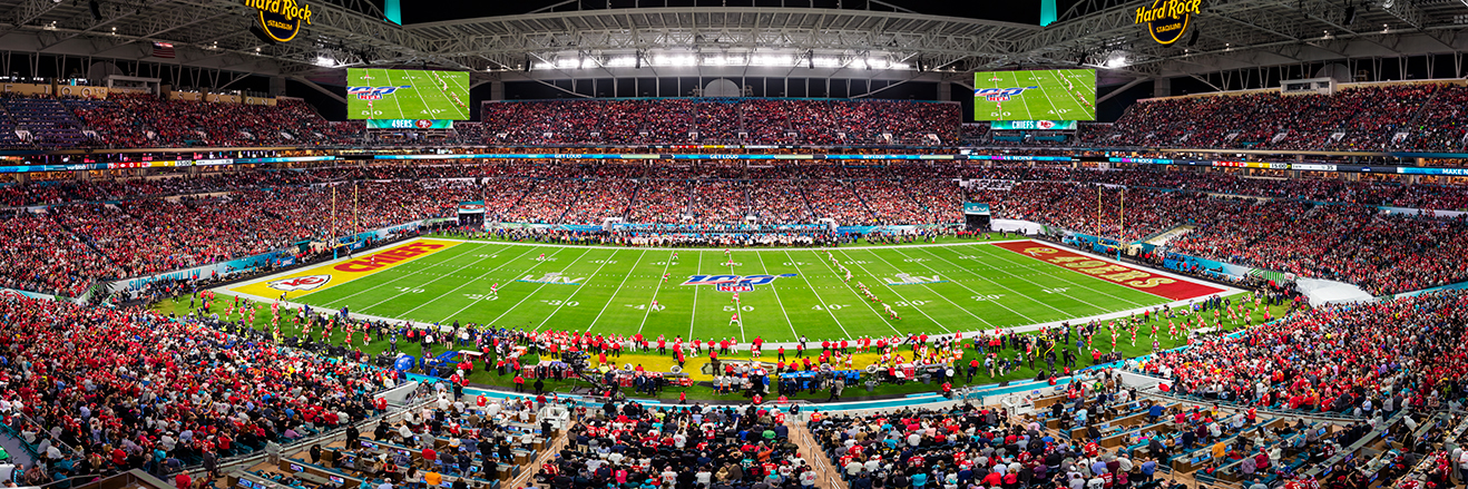 2020 Super Bowl LIV Kickoff Oversized Panorama - San Francisco 49ers vs. Kansas City Chiefs