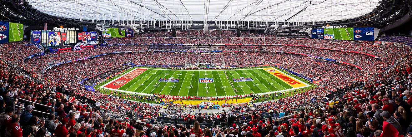 2024 Super Bowl LVIII Kickoff Oversized Panorama - X vs. Y Panoramic Picture