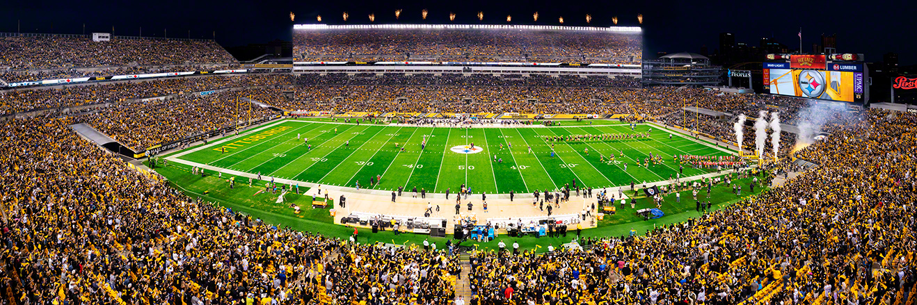 NFL Football Pittsburgh Steelers at Heinz Field Panoramic Photo Print