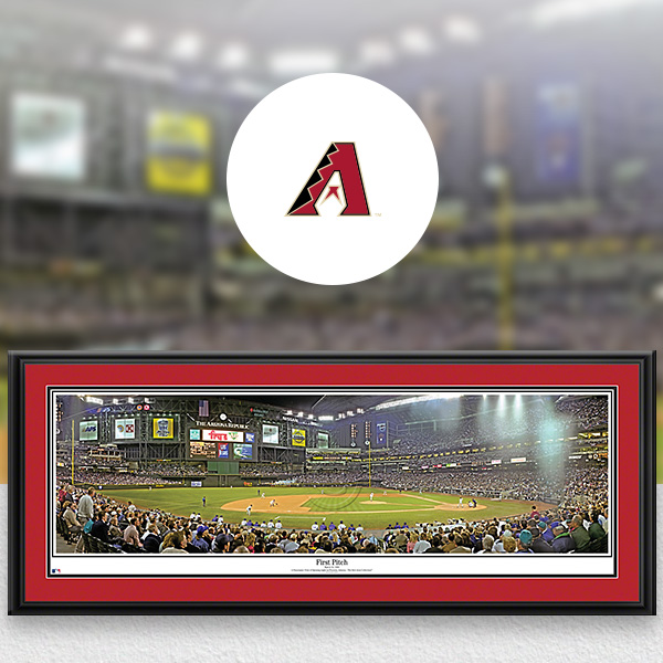 Arizona Diamondbacks MLB Baseball Framed Panoramic Fan Cave Decor