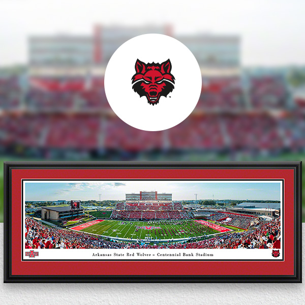 Arkansas State Red Wolves Panoramic Posters and Fan Cave Decor