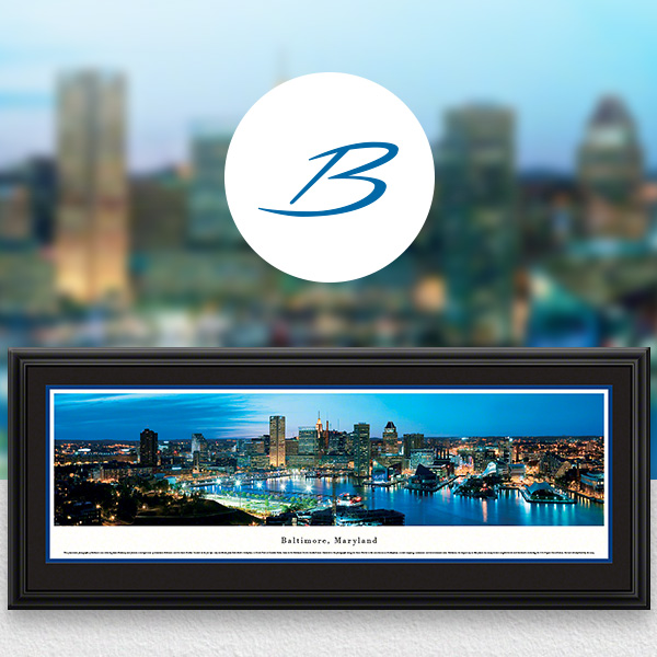 Baltimore, MD City Skyline Panoramic Wall Art