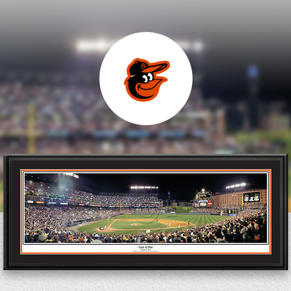 Baltimore Orioles MLB Baseball Framed Panoramic Fan Cave Decor