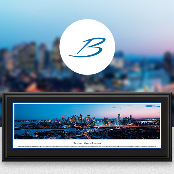 Boston, MA City Skyline Panoramic Wall Art