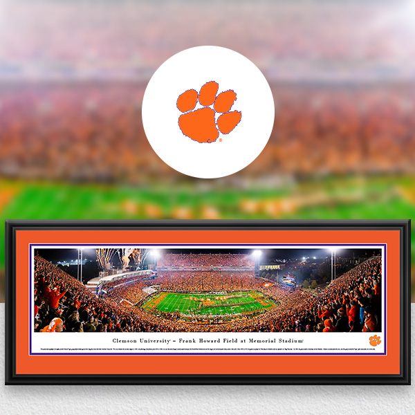 Clemson Tigers Panoramic Posters and Fan Cave Decor