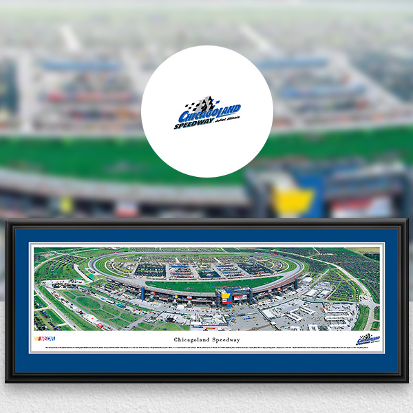 Chicagoland Speedway NASCAR Panoramic Posters and Fan Cave Decor