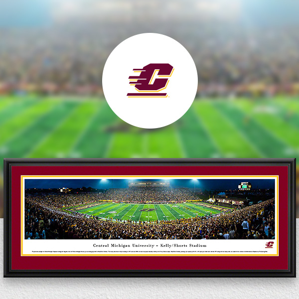 CMU Chippewas Panoramic Posters and Fan Cave Decor