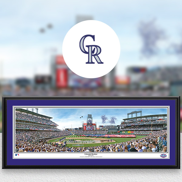 Colorado Rockies MLB Baseball Framed Panoramic Fan Cave Decor