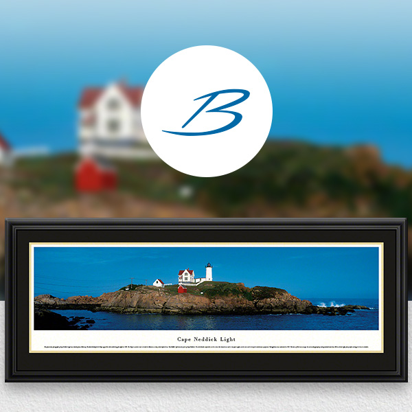 Cape Neddick Light - Historic American Lighthouse Panoramic Wall Art