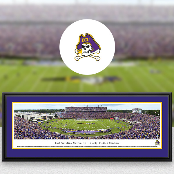 East Carolina Pirates Panoramic Posters and Fan Cave Decor
