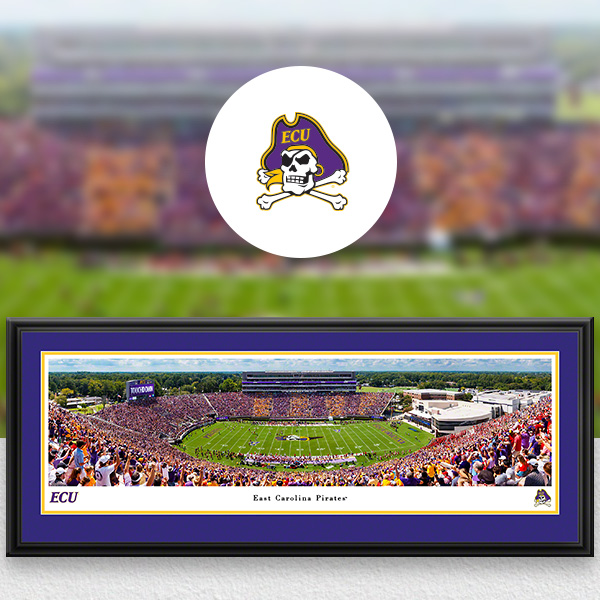 East Carolina Pirates Panoramic Posters and Fan Cave Decor