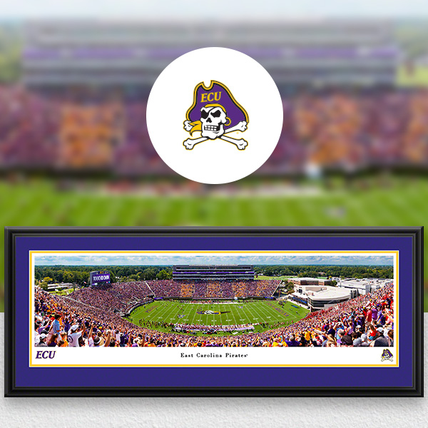 Pirate Sunset ECU vs UNC Panoramic Print