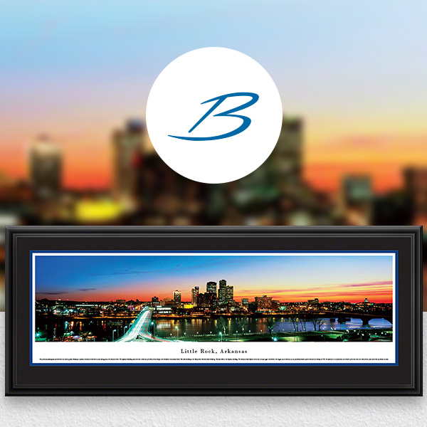 Little Rock, AR City Skyline Panoramic Wall Art