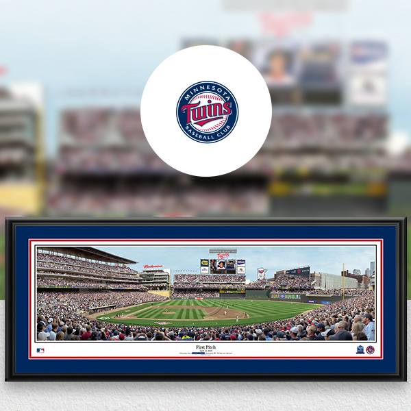 Minnesota Twins MLB Baseball Framed Panoramic Fan Cave Decor