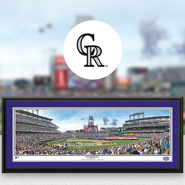 Colorado Rockies MLB Baseball Framed Panoramic Fan Cave Decor