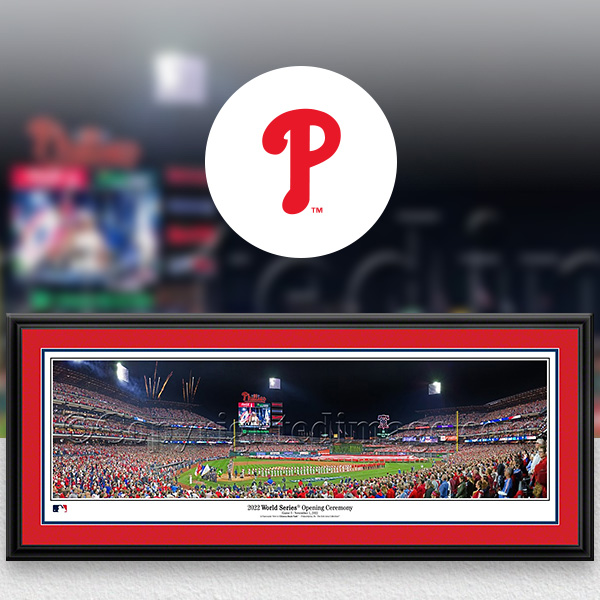 Philadelphia Phillies MLB Baseball Framed Panoramic Fan Cave Decor