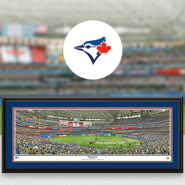 Toronto Blue Jays MLB Baseball Framed Panoramic Fan Cave Decor