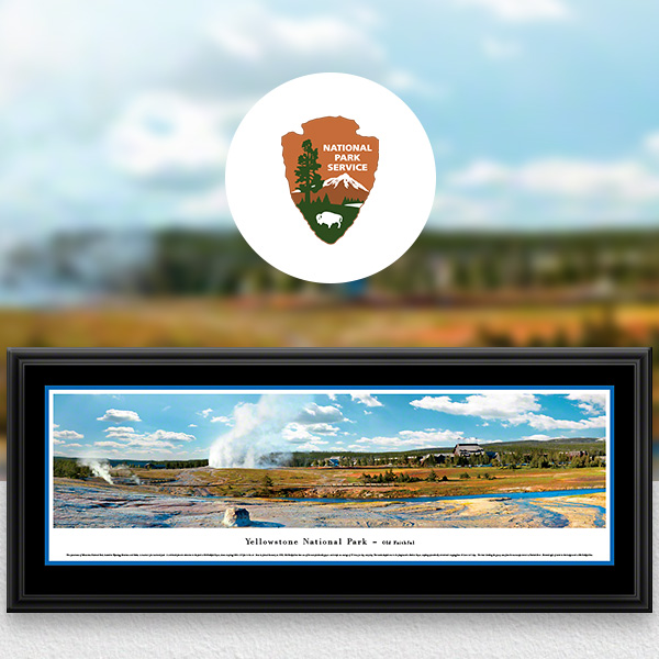 Yellowstone National Park Scenic Landscape Panoramic Wall Art